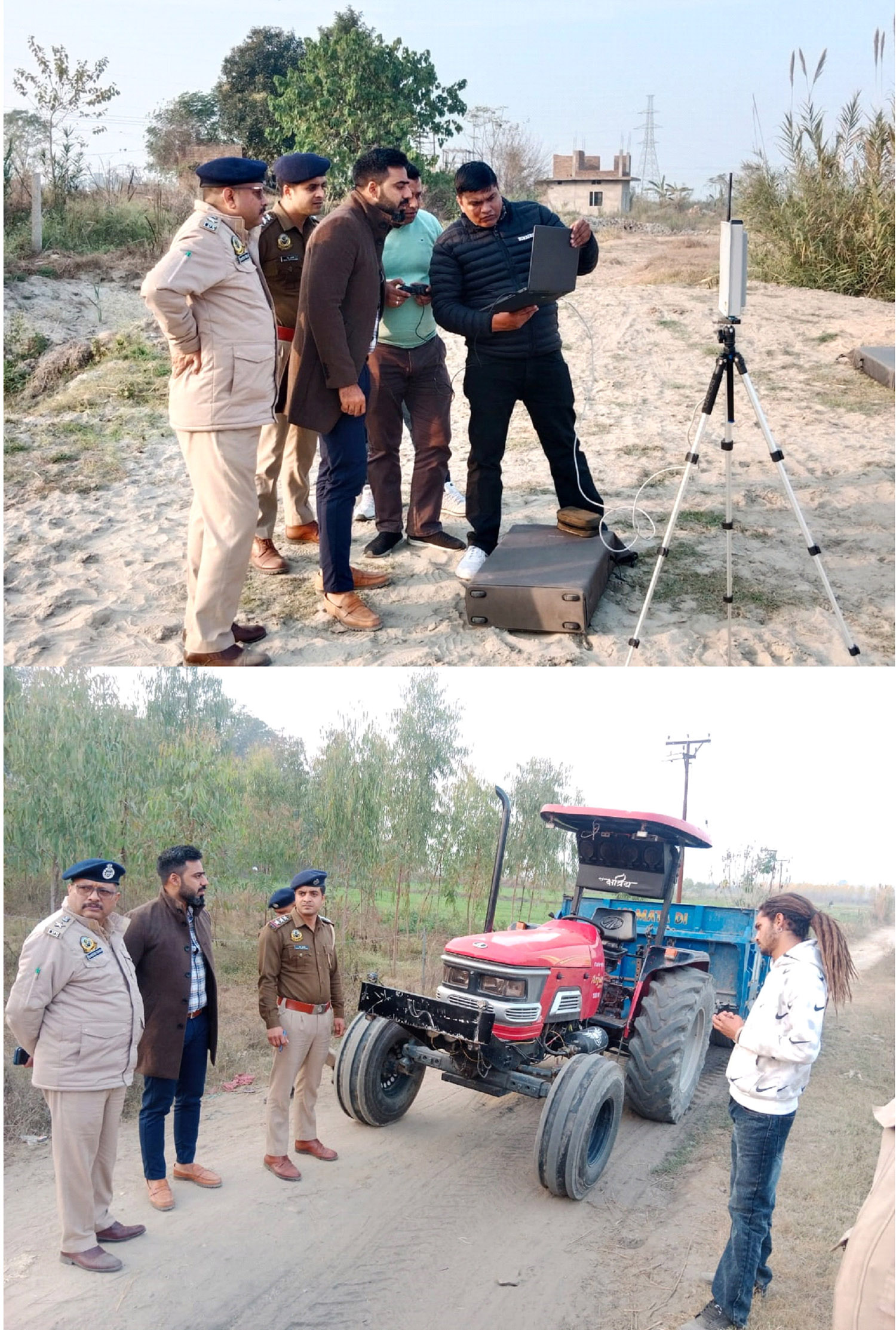 Una district administration's campaign against illegal mining continues at a rapid pace, drone technology is proving helpful in taking accurate action